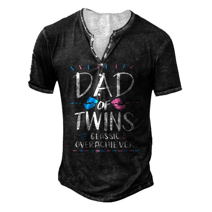 Cute Dad Of Twins Classic Overachiever Parenting Men's Henley T-Shirt