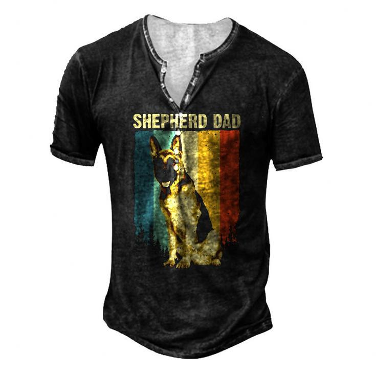 Cute German Shepherd Dad For Men Father Dog Lover Pet Animal Men's Henley T-Shirt