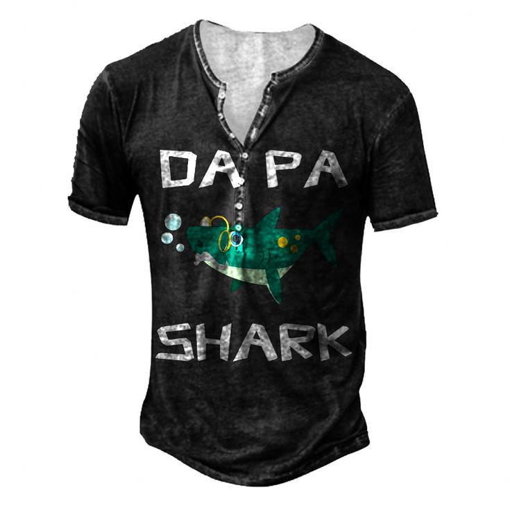 Da Pa Grandpa Da Pa Shark Men's Henley T-Shirt