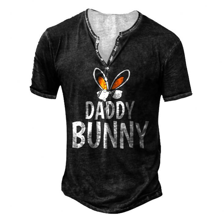 Daddy Bunny Easter And Glasses For Happy Easter Fathers Day Men's Henley T-Shirt