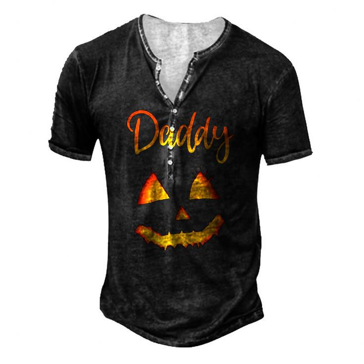 Daddy Pumpkin Halloweenfor Dad Men Men's Henley T-Shirt