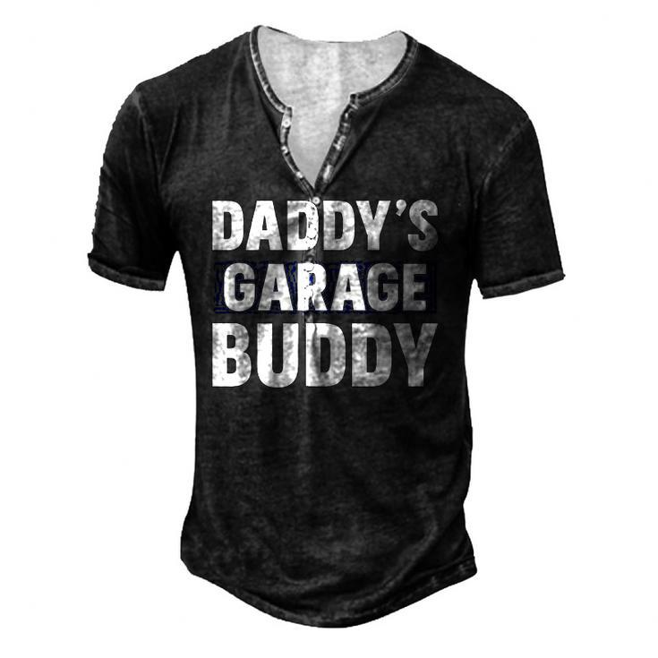 Daddys Garage Buddy For Dads Helper Men's Henley T-Shirt