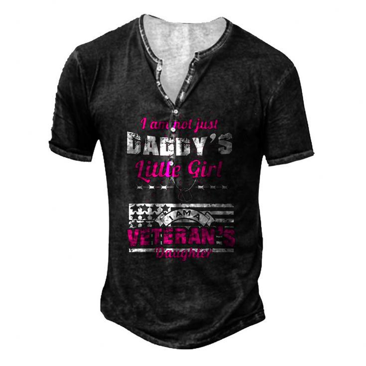 Daddys Little Girl Veterans Daughter Men's Henley T-Shirt