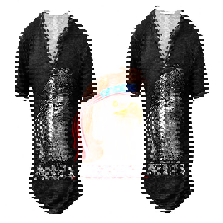 Eagle Mullet 4Th Of July Usa American Flag Merica T-Shirt Long