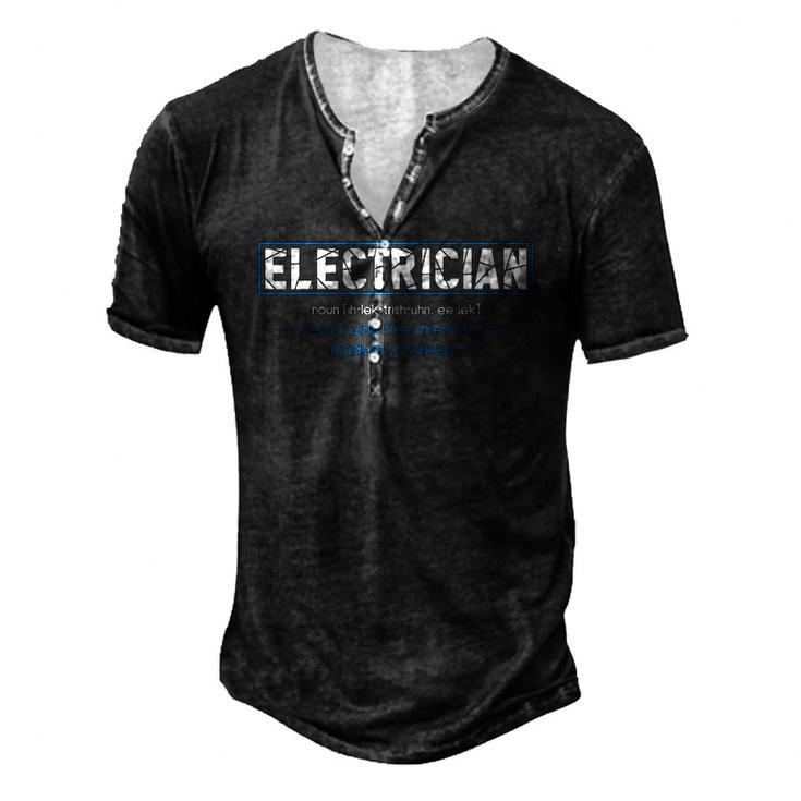 Mens Electrician Definition Dictionary Men's Henley T-Shirt