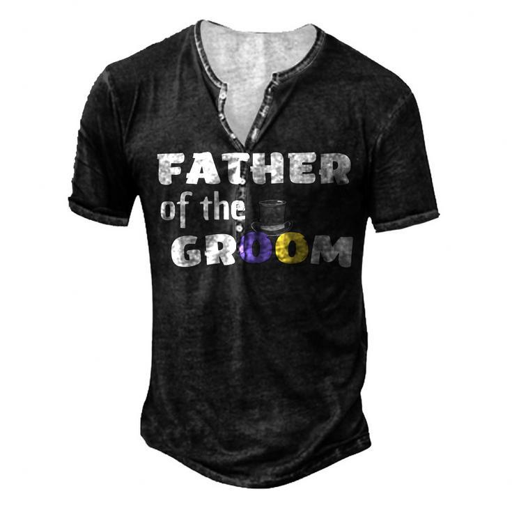 Father Of The Groom Getting Ready For The Wedding Men's Henley Button-Down 3D Print T-shirt