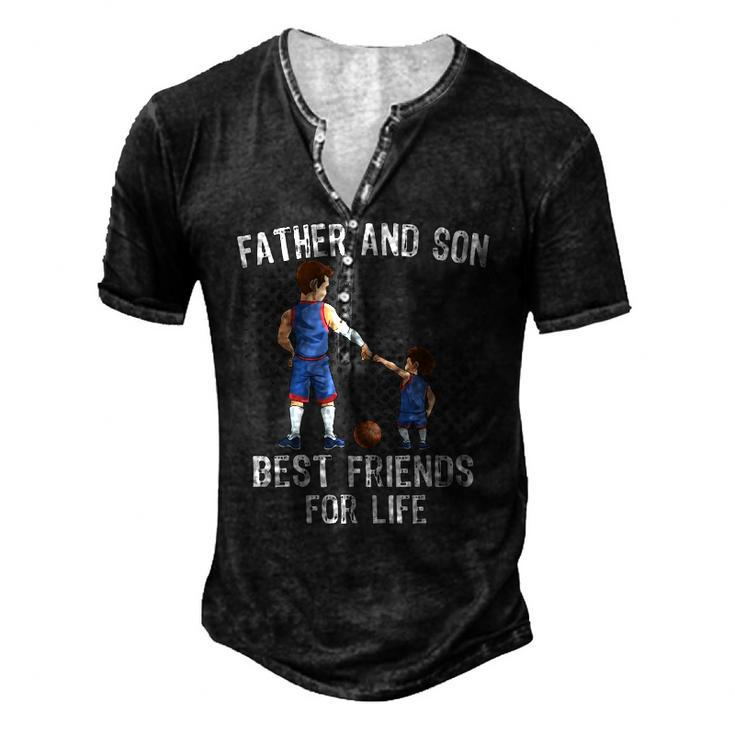 Father And Son Best Friend For Life Basketball Men's Henley T-Shirt