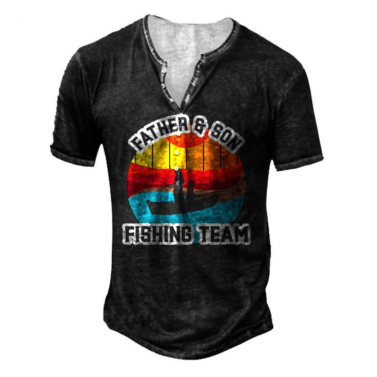Father And Son Fishing Team Fathers Day Men's Henley T-Shirt