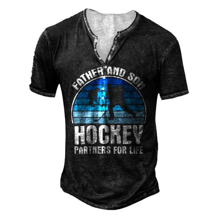 Father And Son Partners For Life Hockey Men's Henley T-Shirt