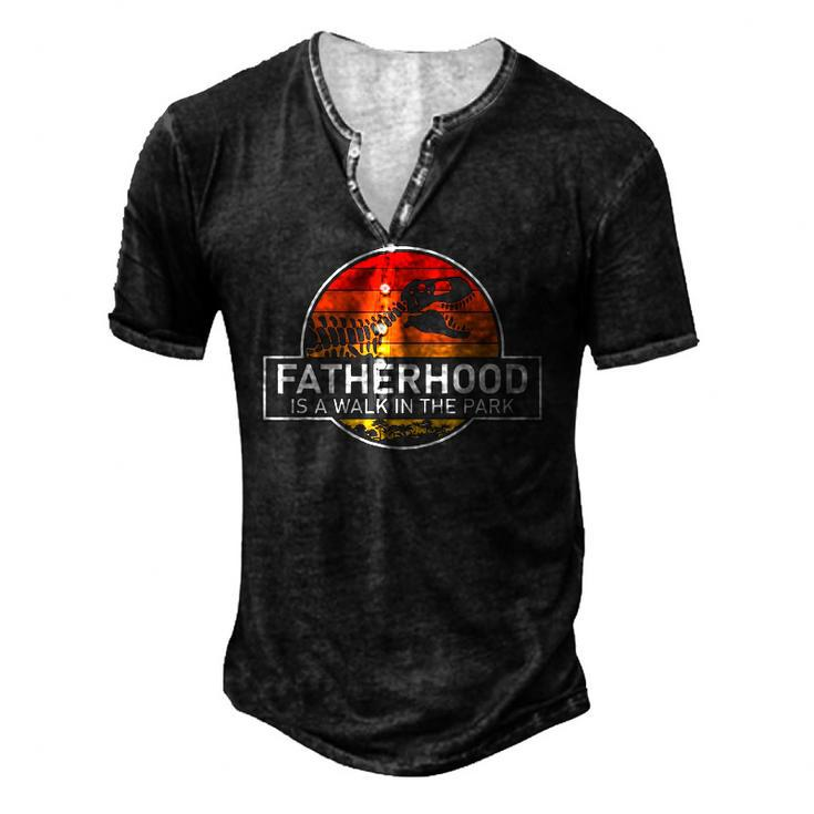 Fatherhood Is A Walk In The Park Men's Henley T-Shirt