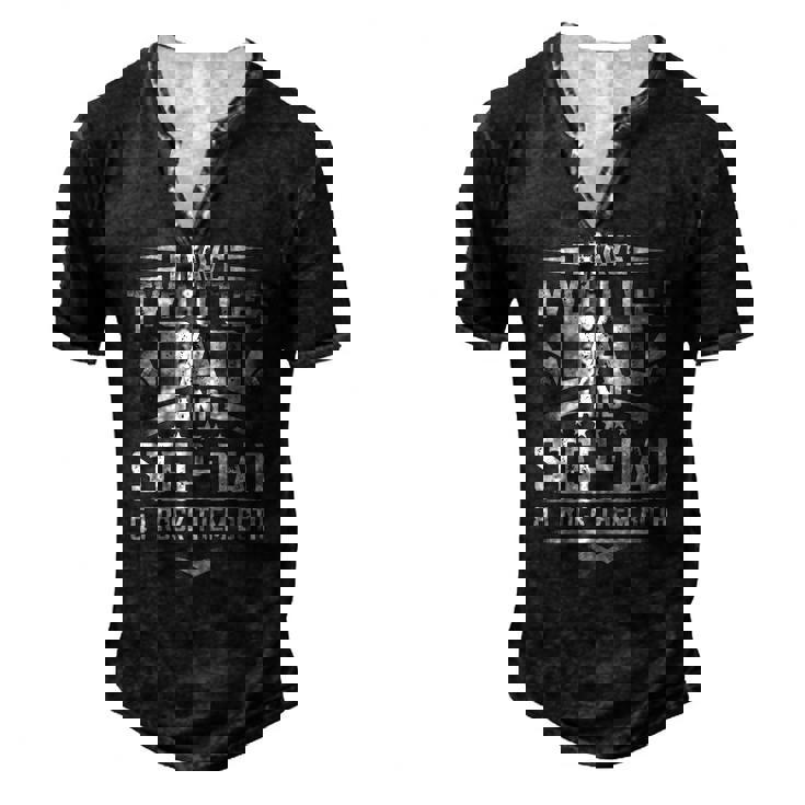 Mens Fathers Day For Dad Best Dad And Stepdad From Wife Men's Henley T-Shirt