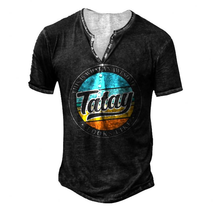 Fathers Day For Tatay Filipino Pinoy Dad Men's Henley T-Shirt