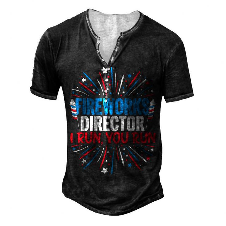 Fireworks Director 4Th Of July Firework Director Men's Henley T-Shirt