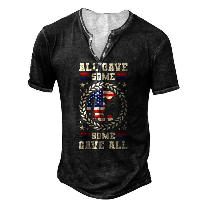 All Gave Some Some Gave All Veterans Day Men's Henley T-Shirt