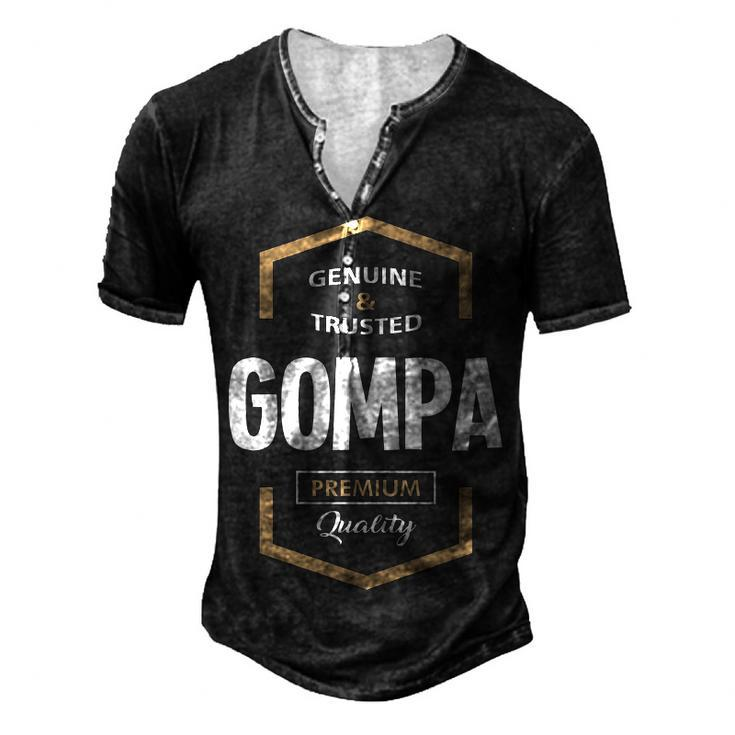 Gompa Grandpa Genuine Trusted Gompa Premium Quality Men's Henley T-Shirt