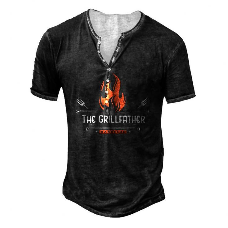 The Grill Father Bbq Fathers Day Men's Henley T-Shirt