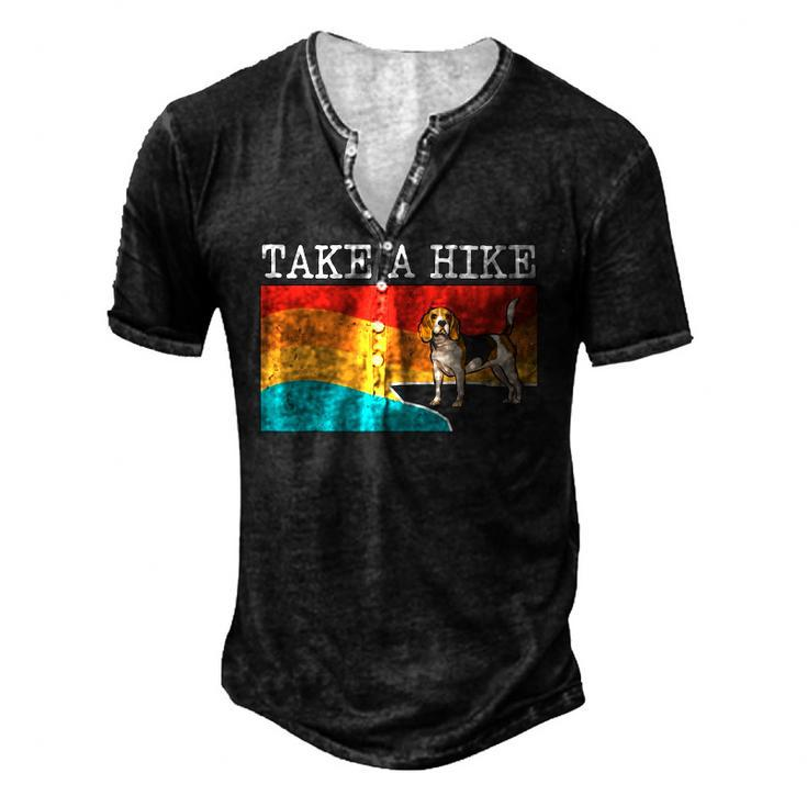 Take A Hike Beagle Graphic Hiking Men's Henley T-Shirt