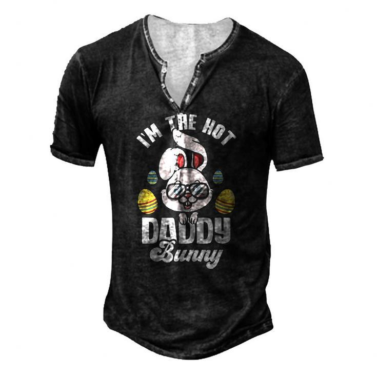 Mens Im The Hot Daddy Bunny Matching Family Easter Party Men's Henley T-Shirt