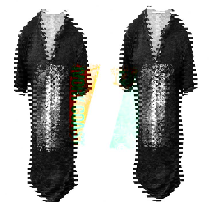 Ivory Coast Flag Vintage Distressed Ivory Coast Men's Henley T-Shirt