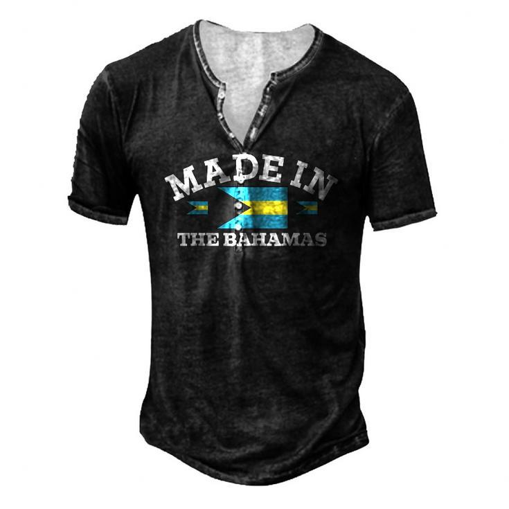 Made In The Bahamas Bahamian Flag Men's Henley T-Shirt