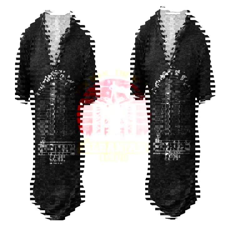 The Man The Myth The Albanian Legend Dad Men's Henley T-Shirt