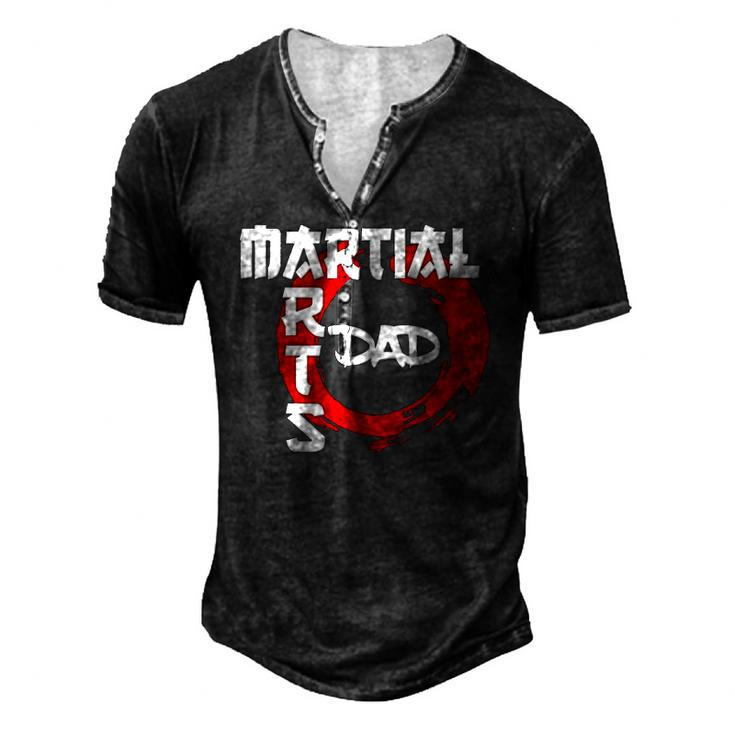 Martial Arts Dad Idea Fathers Day Grandpa Men's Henley T-Shirt