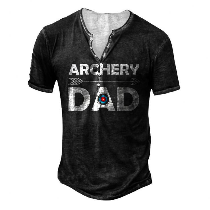 Matching Family Archery Dad Arrow Target Team Photo Men's Henley T-Shirt