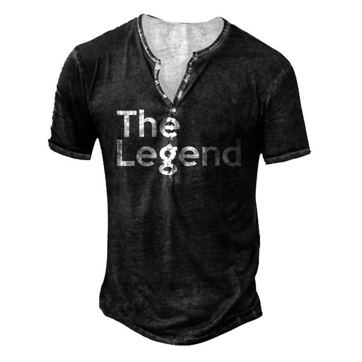 The Original The Copy The Legend For Dad And Son Men's Henley T-Shirt
