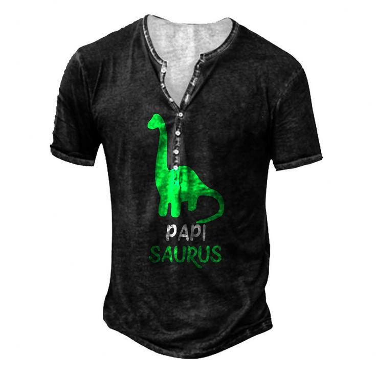 Papisaurus Dinosaur Papisaurus Christmas Men's Henley T-Shirt