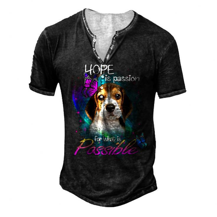 Passion For Possible 78 Beagle Dog Men's Henley T-Shirt