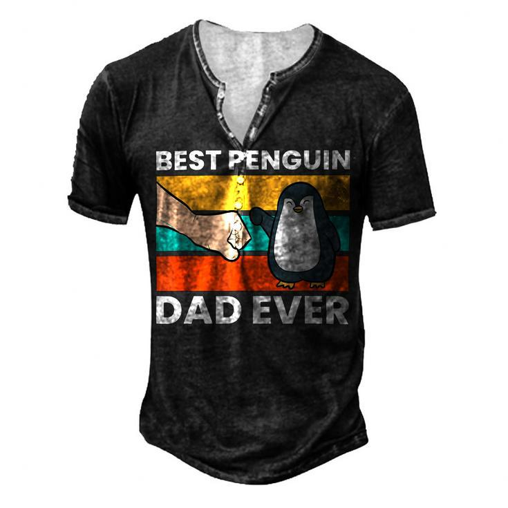 Penguin Best Penguin Dad Ever Men's Henley T-Shirt