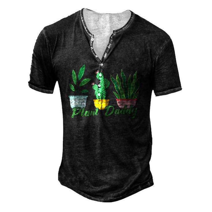Mens Plant Daddy Gardening Men's Henley T-Shirt