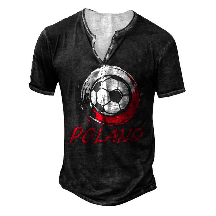 Poland Polish Soccer Jersey I Flag Football Men's Henley T-Shirt