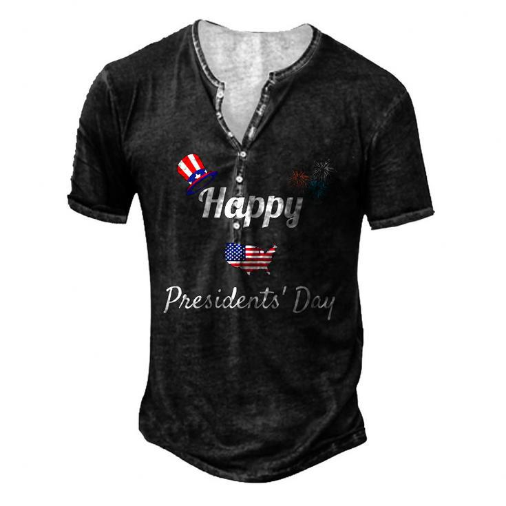Political Happy Presidents Day Men Women Kids Men's Henley T-Shirt