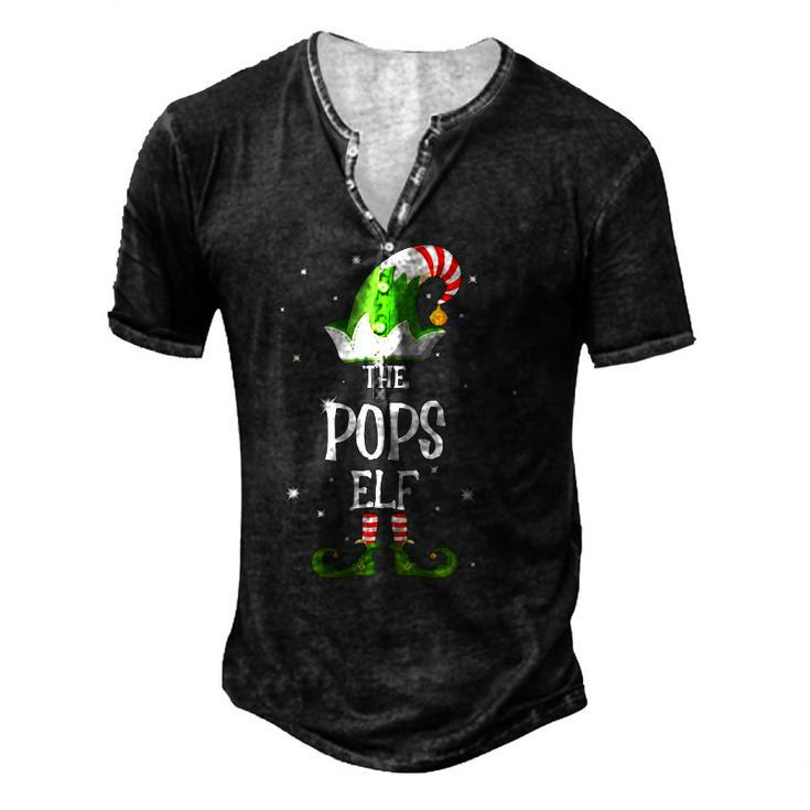 The Pops Elf Family Matching Group Christmas Men's Henley T-Shirt