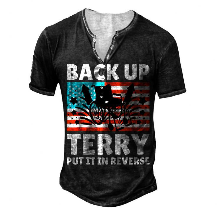 Put It In Reserve Terry Back It Up Firework 4Th July Men's Henley T-Shirt