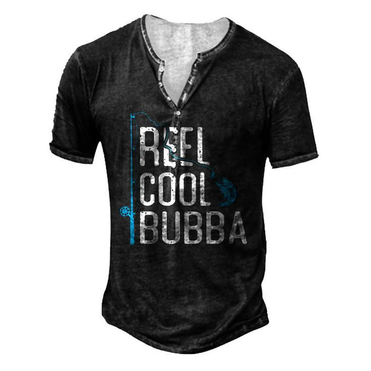 Reel Cool Bubba Fishing Fathers Day Fisherman Bubba Men's Henley T-Shirt