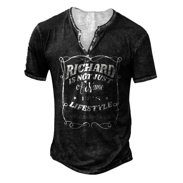 Mens Richard Is Not Just A Name Its Lifestyle Richard Men's Henley T-Shirt