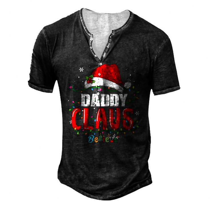 Santa Daddy Claus Christmas Matching Family Men's Henley T-Shirt