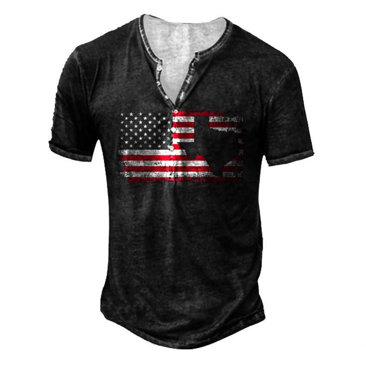 Texas 4Th Of July American Flag Usa Patriotic Men Women Men's Henley T-Shirt