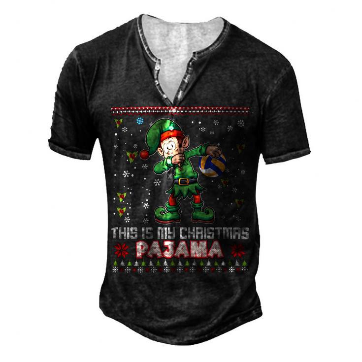 This Is My Christmas Pajama Volleyball 874 Shirt Men's Henley Button-Down 3D Print T-shirt