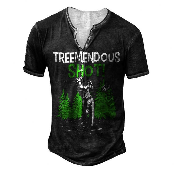 Treemendous Golf Shot In The Trees  66 Trending Shirt Men's Henley Button-Down 3D Print T-shirt