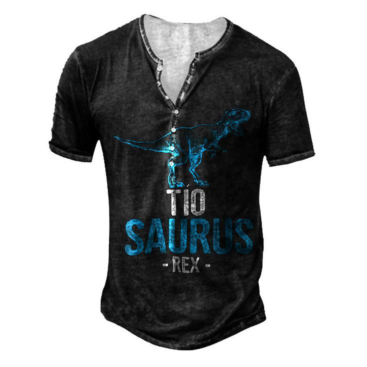 Uncle Tiosaurus Rex Tio Saurus Men's Henley Button-Down 3D Print T-shirt