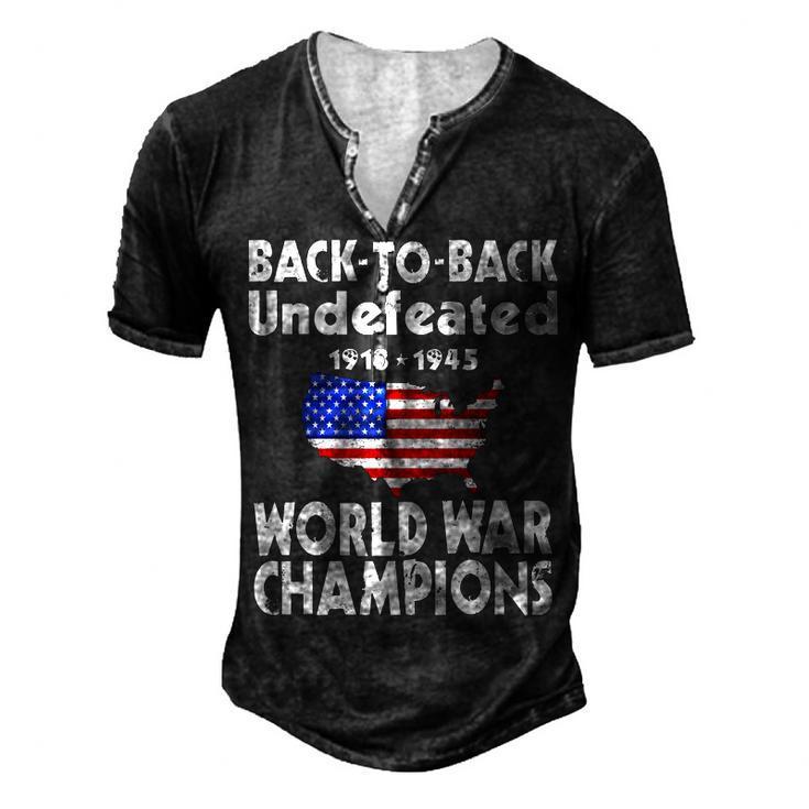 Back To Back Undefeated World War Champs Men's Henley T-Shirt