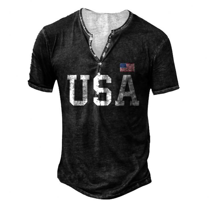 Usa Women Men Kids Patriotic American Flag 4Th Of July Men's Henley T-Shirt