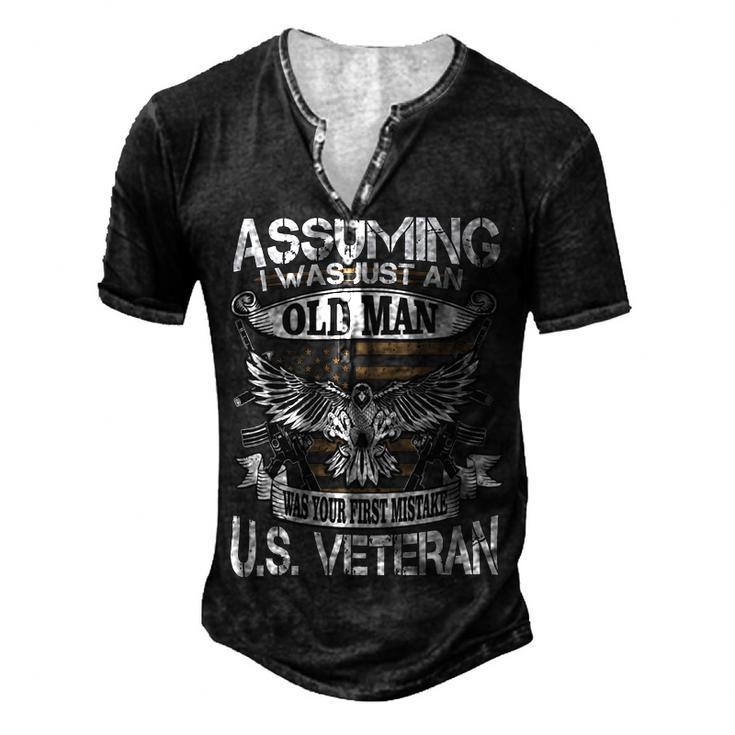 Veteran Us Veteran Respect Solider463 Navy Soldier Army Military Men's Henley Button-Down 3D Print T-shirt