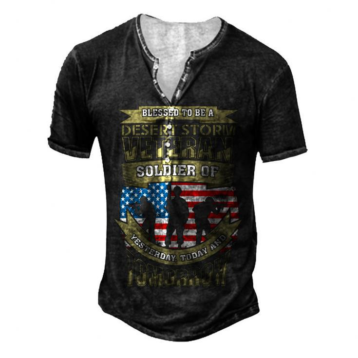 Veteran Veterans Day Operation Desert Men And Women T 709 Navy Soldier Army Military Men's Henley Button-Down 3D Print T-shirt