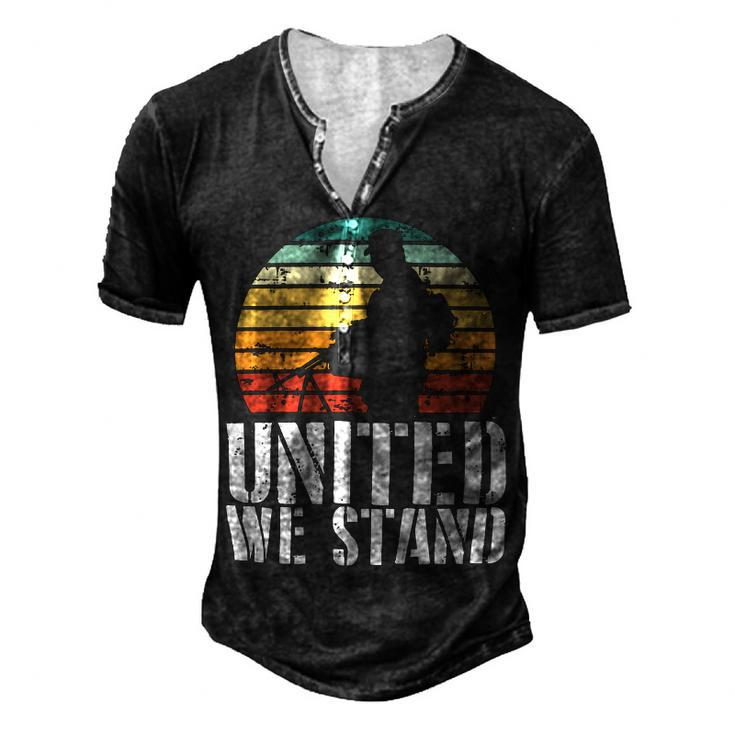Veteran Veterans Day United We Stand Military Soldier Silhouette 323 Navy Soldier Army Military Men's Henley Button-Down 3D Print T-shirt