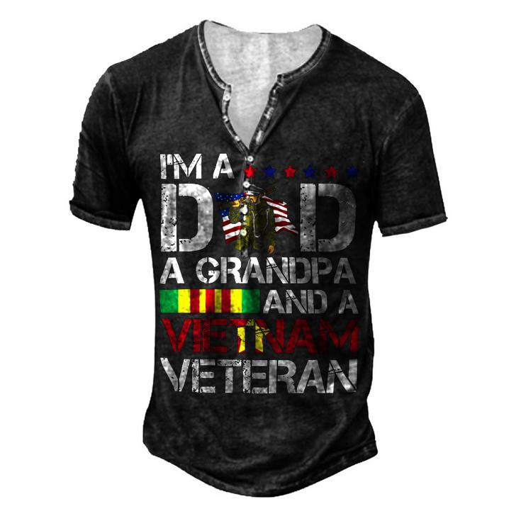 Veteran Veterans Day Us Soldier Veteran Veteran Grandpa Dad America 38 Navy Soldier Army Military Men's Henley Button-Down 3D Print T-shirt