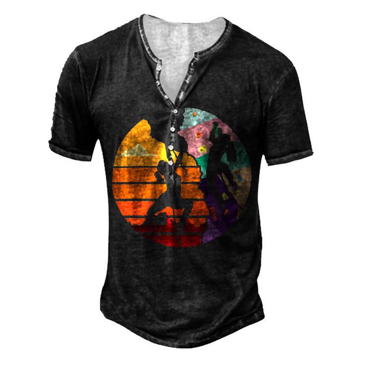 Vintage Retro Rock Climber 179 Shirt Men's Henley Button-Down 3D Print T-shirt